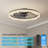 Modern Black Crystal Ceiling Fan with Light and Remote, Adjustable Color Temperature-1167258185
