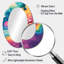 Multicolore Swirly Clouds VI - Miroir mural moderne ovale-664643910