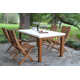 Fleur 68'' Rectangular 4 - Person Outdoor Dining Set