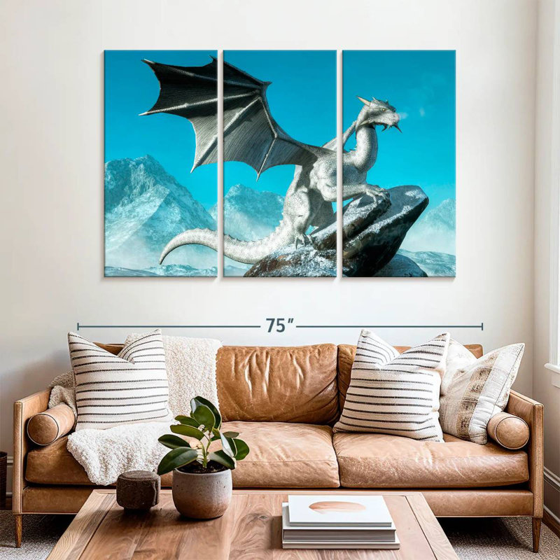 Kelan Winter Dragon, 42" H x 65" W