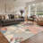 Botanique Floral Machine Washable Beige / Pink / Blue / Green Indoor Area Rug with Non-Slip Backing-128992557