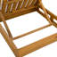 Chaise longue en bois d'acacia de patio Vane avec dossier et coussin réglables
