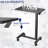VIVO Pneumatic 28" x 16" Over Sofa Laptop Table, Mobile Desktop, Black