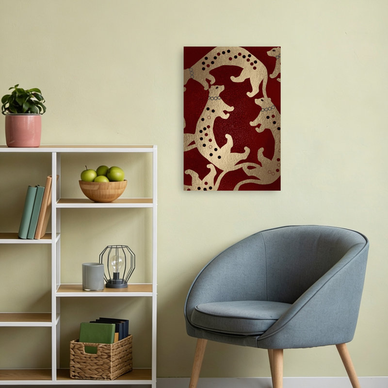 «Regal Leopards», impression élégante de chat moderne, 24" H x 16" W
