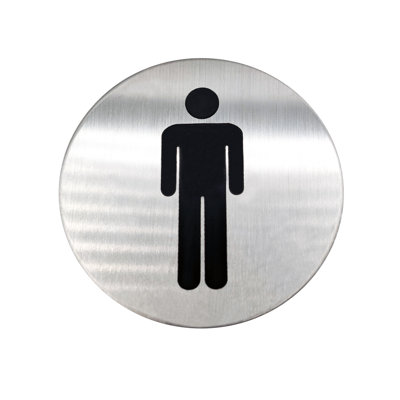 Round Restoom Door Sign by Linnea
