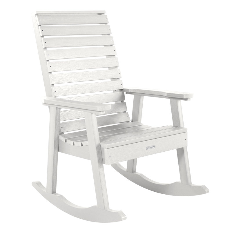 Chaise berçante en plastique Midwest, Blanc