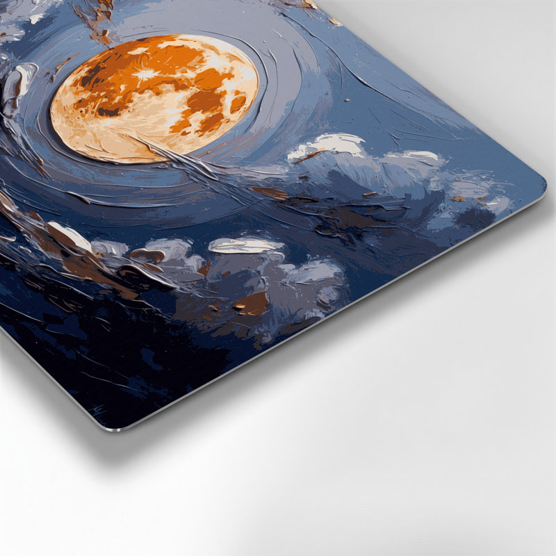 «Thanksgiving Harvest Moon», art mural en métal gris, H 8 po x l 10 po