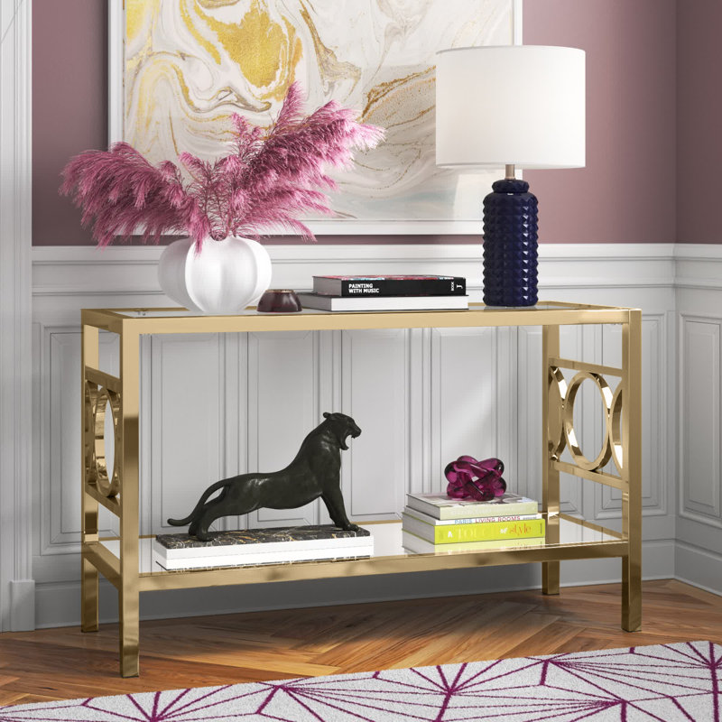 Table console Jacia 47,25 po, Champagne