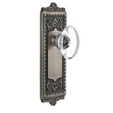 Grandeur Windsor Plate Passage with Provence Crystal Door Knob