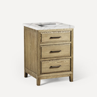 Craft Series 23" W Chestnut Hill Vanity in Weathered Oak Drift with Iron Black