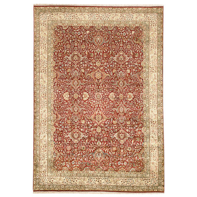 Handmade Silk and Wool Area Rug