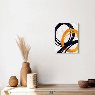 Cercles abstraits sur toile