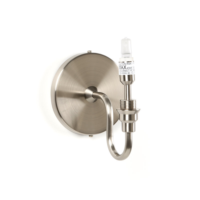 Armed Sconce, Brushed Nickel
