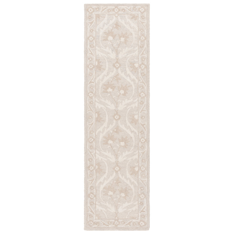 Tapis damassé en laine / coton Anneriet, Tapis de couloir 2 pi 3 po x 8 pi