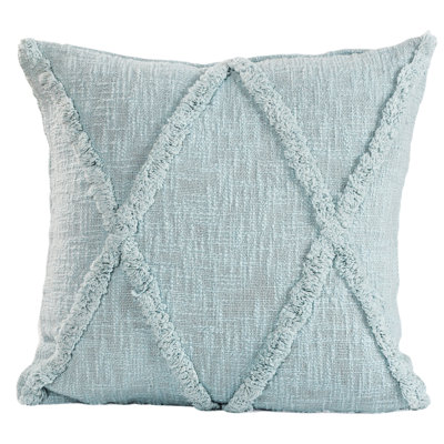 Hand-Woven Diamond Tufted 100% Cotton Throw Pillow Cover