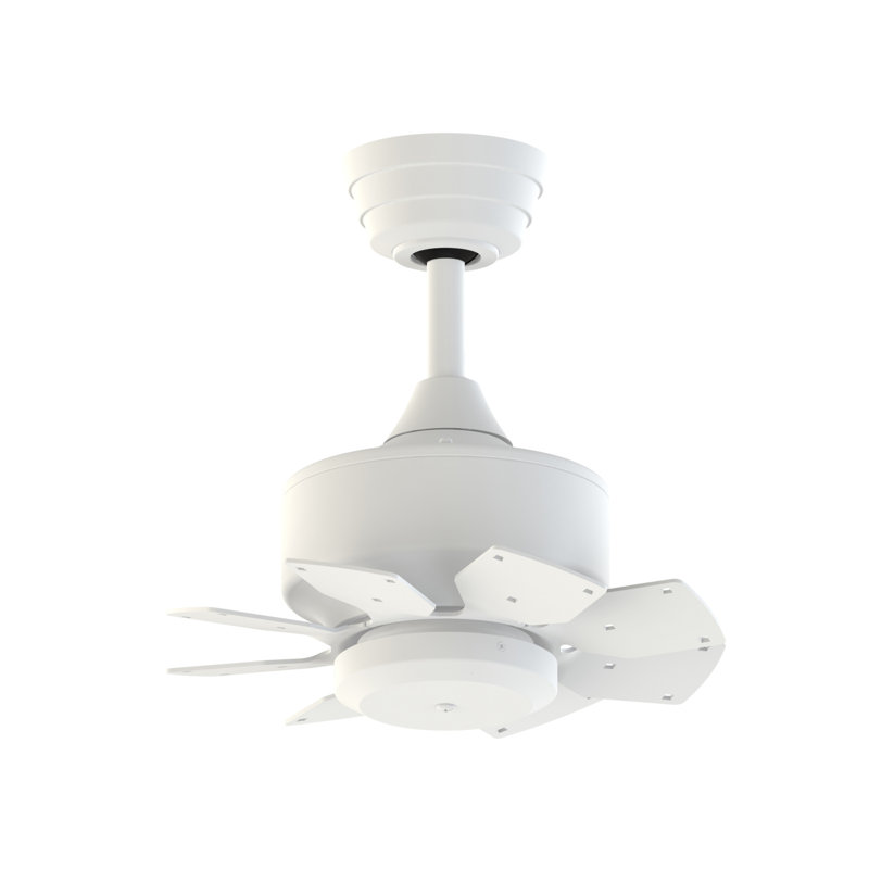 Levon Custom Indoor/Outdoor Smart Ceiling Fan DC Motor- Matte White, Matte White