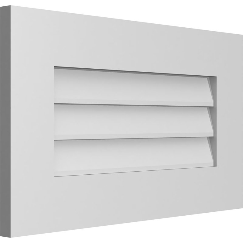 Vent à pignon rectangulaire en uréthane non-fonctionnel, H 14 po x l 24 po x P 1 po