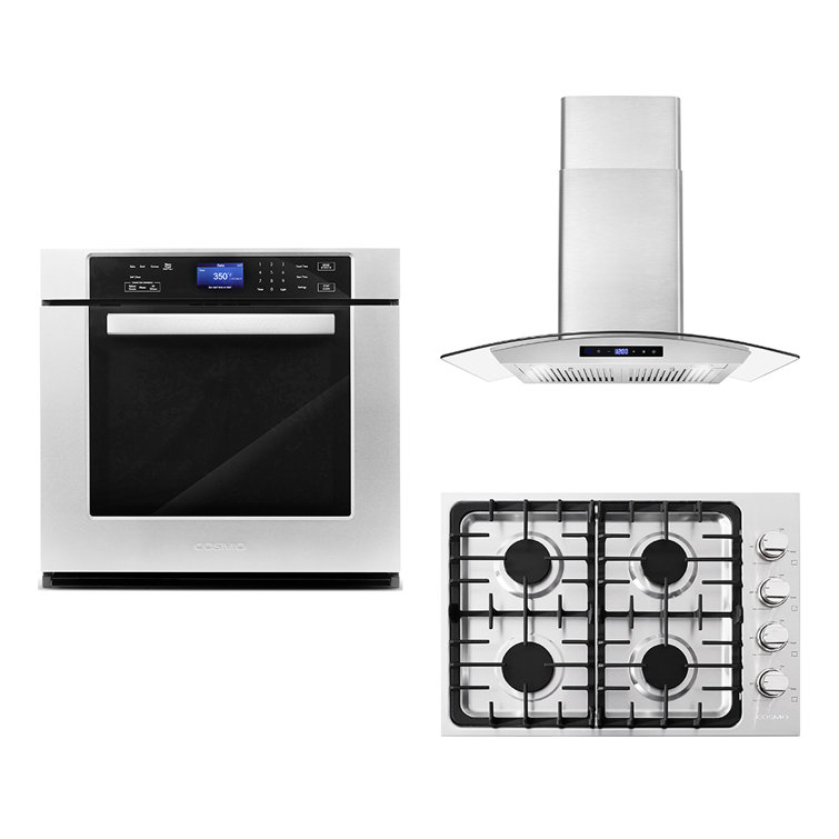 https://assets.wfcdn.com/im/01713882/resize-h755-w755%5Ecompr-r85/2057/205785192/Cosmo+3+Piece+Kitchen+Appliance+Package+with+30%27%27+Gas+Cooktop+%2C+Wall+Oven+%2C+and+Wall+Mount+Range+Hood.jpg