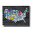 «USA Licence Plate Map» par Britt Hallowell, art mural sur toile-1602016043