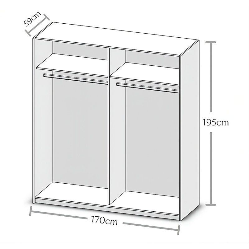Seon Manufactured Wood Wardrobe