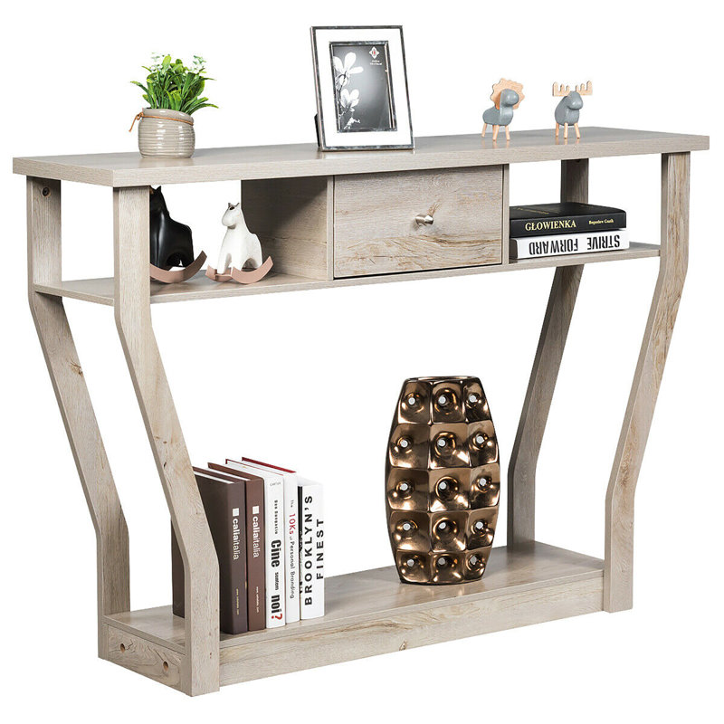 Grzedzinska 47'' Console Table With Drawer, Gray
