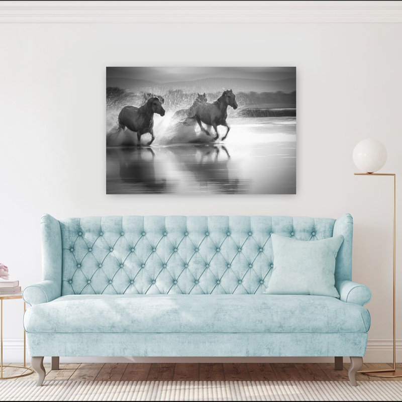 Reproduction d'art mural cheval sauvage, H 40 po x l 60 po