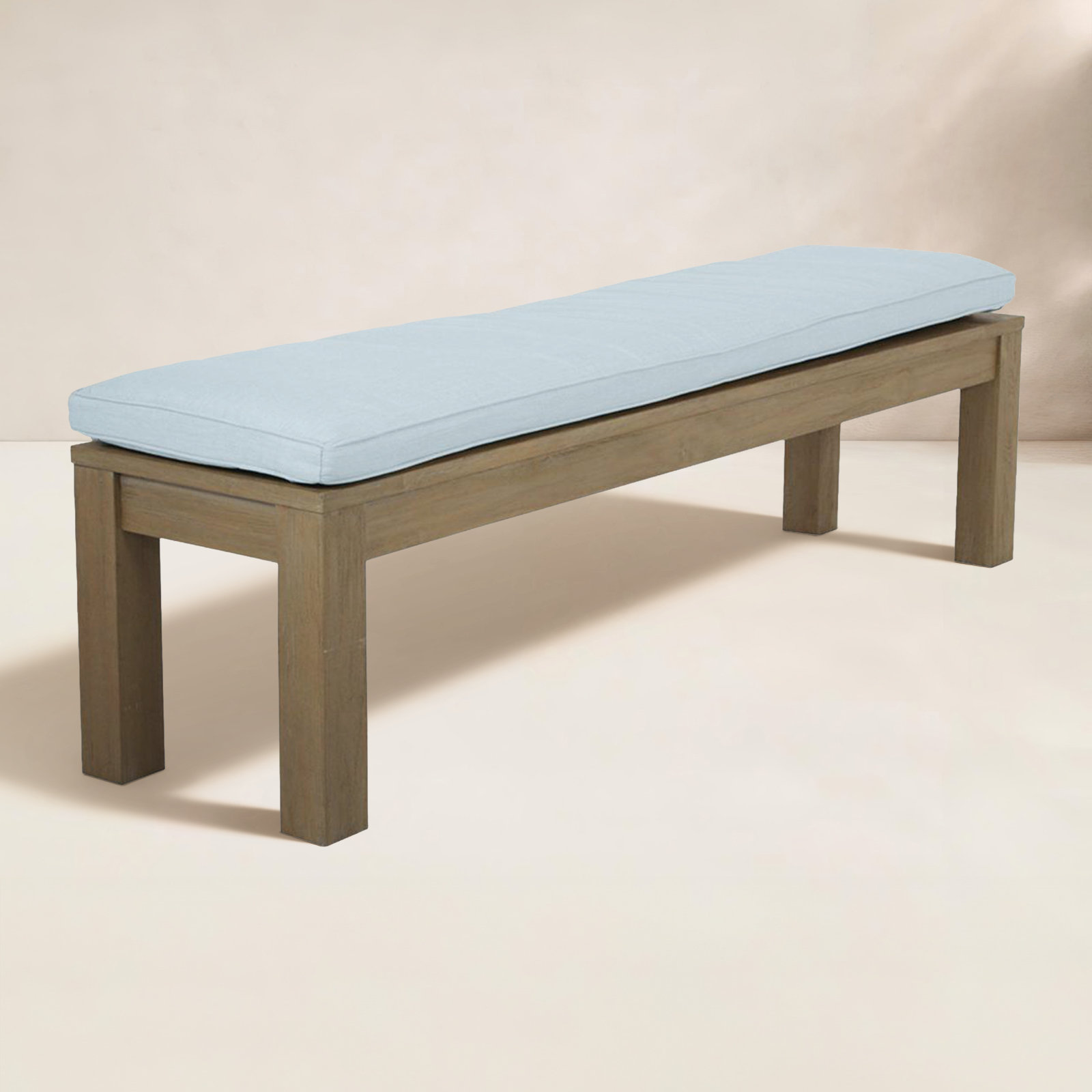Vienna 72" Teak Picnic Bench, Canvas Skyline Sunbrella®