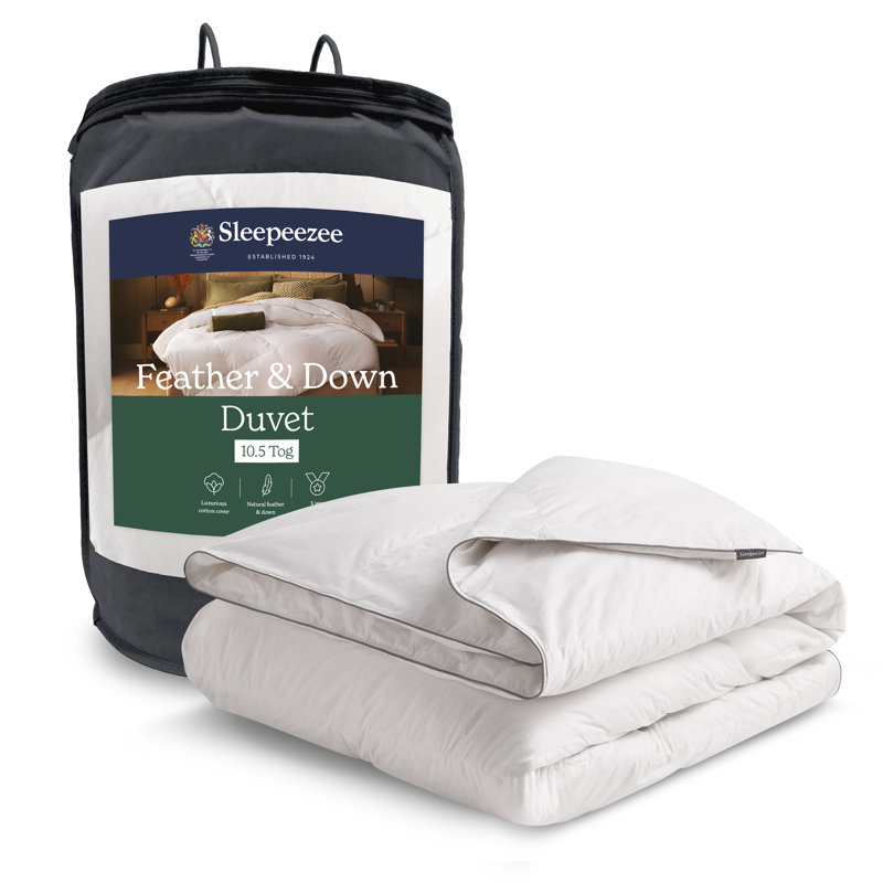 Sleepeezee Natural Feather and Down 10.5 Tog Duvet, King