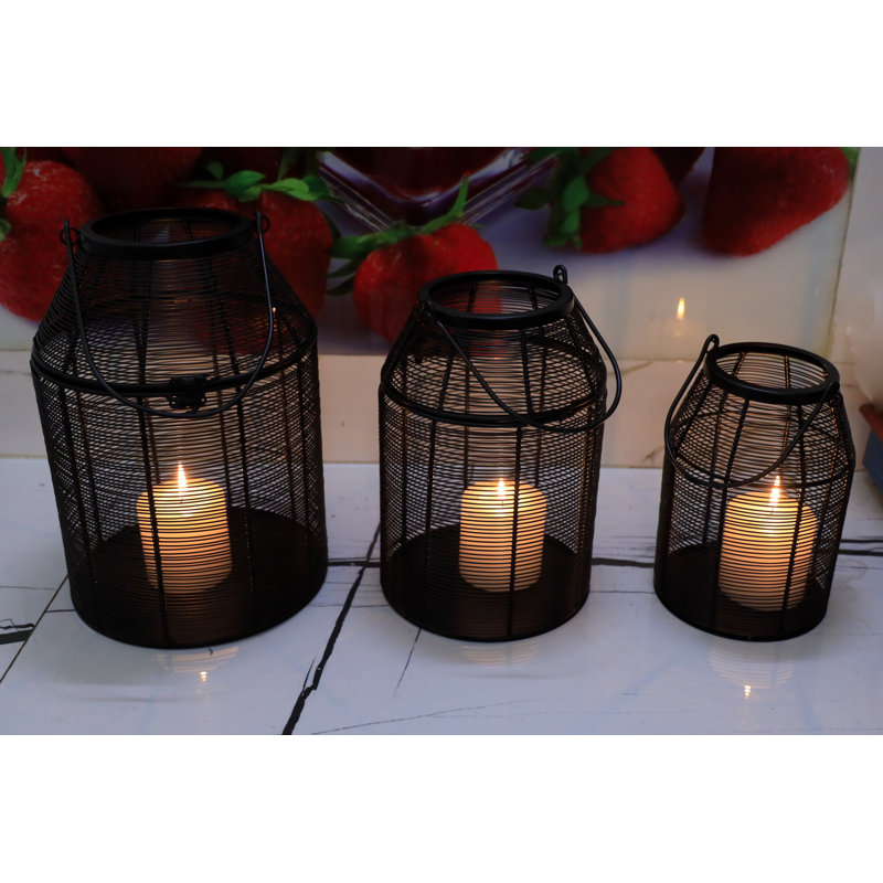 Metal Floor Lantern, Black