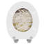 Toilet Seat, O-Shaped Loo Seat With Soft Close And Quick Release Functions, With Adjustable Hinges, Upgraded Mounting Set For Different Types Of Toilets, Reeds Pattern