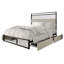 Lit plateforme double en métal avec rangement brun-106491491-106491486