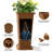 Tall Tapered Plastic Planter Set of 2 with Tray – 24"H Large Indoor & Outdoor Planters for Porch, Patio, Backyard-1950977425