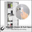 Armoire à pharmacie murale verrouillable à 3 niveaux kleankin, acier inoxydable-1293071748