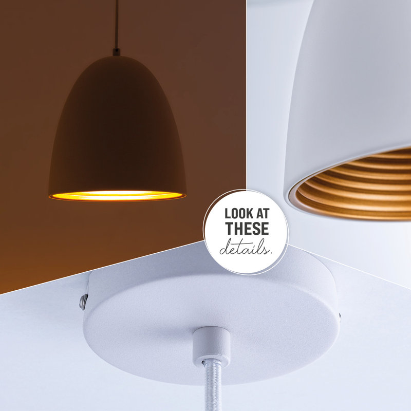 Pina 1 - Light Single Pendant, White/Gold