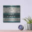  «Blue Zephyr Quote IV» par Mike Schick, art mural en métal, 12 po x 12 po