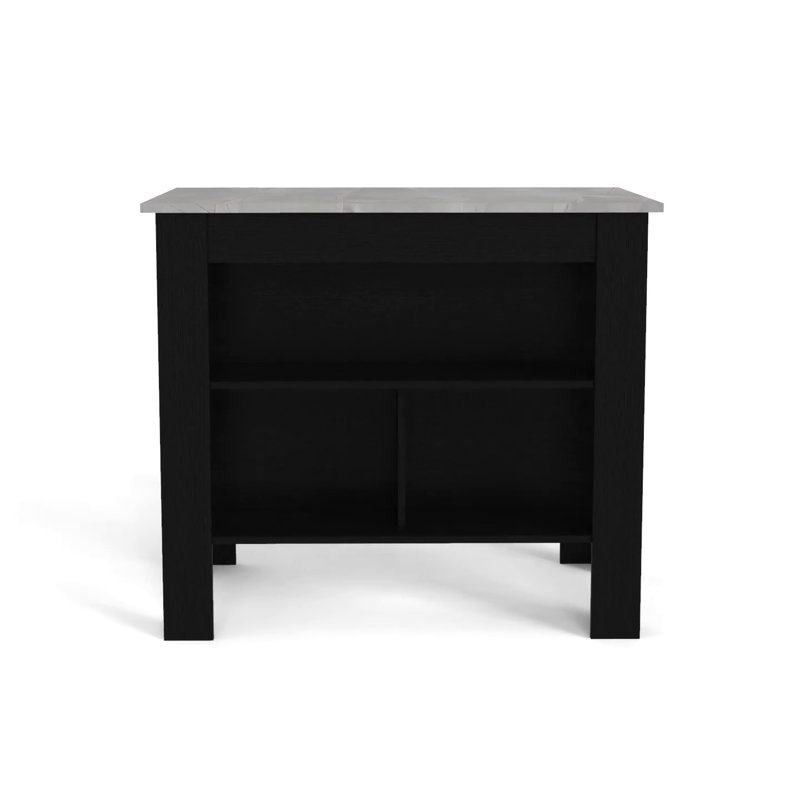 Cala 3-Shelf Wooden Kitchen Island