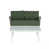 Coussin vert / cadre blanc
