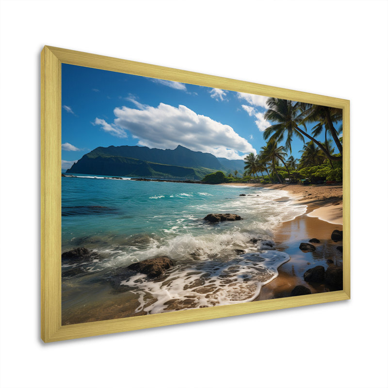 Aloha Tropical Dreamscape II - Maui, impressions encadrées, H 30 po x l 40 po x P 1,5 po, Cadre doré