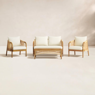 Fiora 4-Person Acacia Patio Seating Group