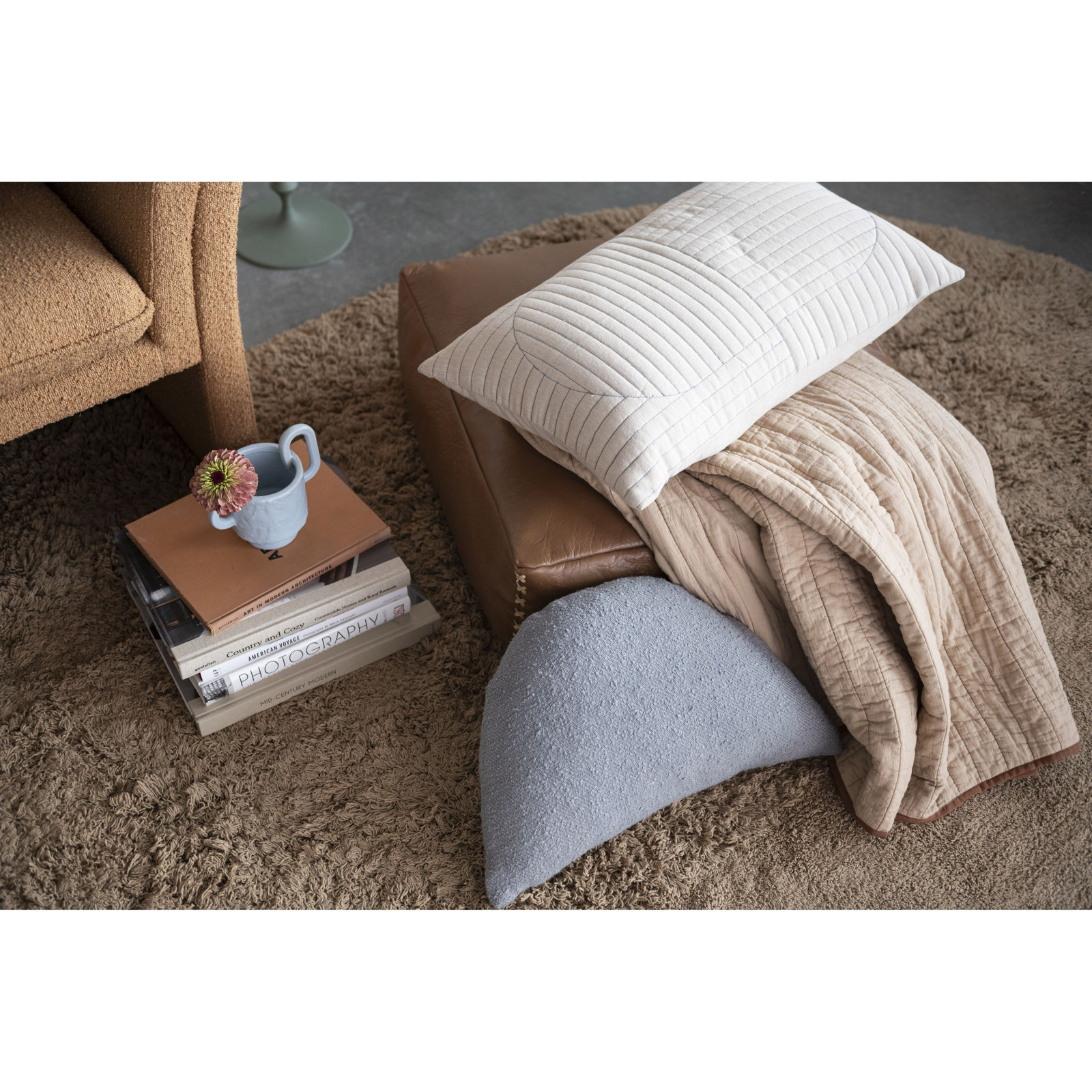 Cristina Striped Cotton Lumbar Pillow Cover