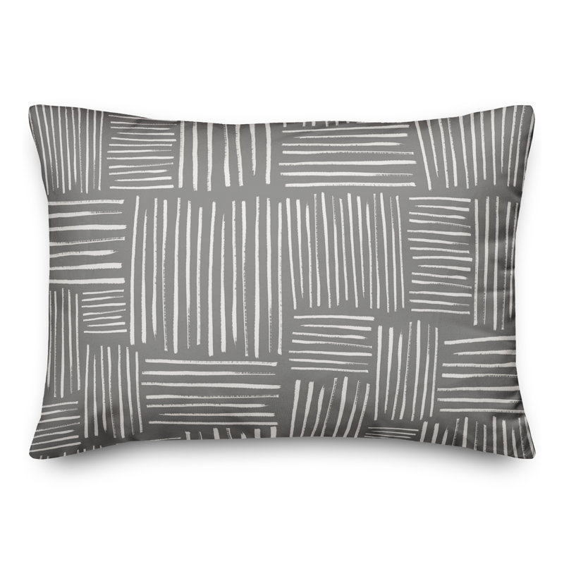  Housse et insert de coussin rectangulaire d'extérieur 19, Gris
