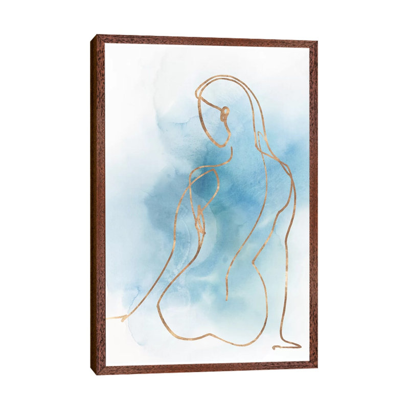 Figurative II by Isabelle Z - Painting on Canvas, Classic Brown Wood Framed, 66.04 cm H x 45.72 cm W