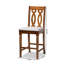 Upholstered Counter Stool with Solid Wood Frame