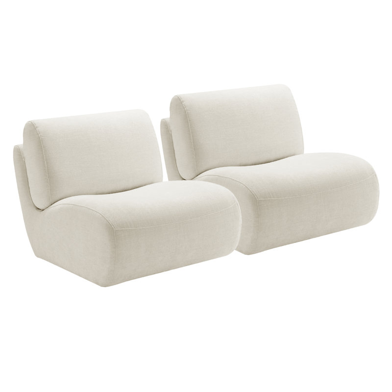 Nita 33'' Swivel Upholstered Accent Chair, Milo Linen Chenille