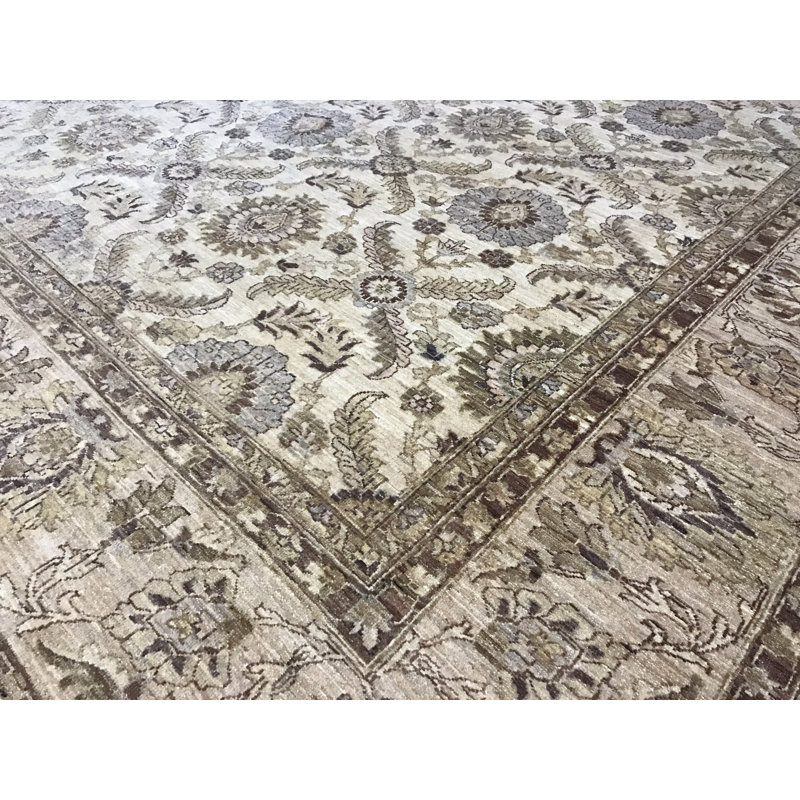 Hand-Knotted High-Quality Cream Area Rug