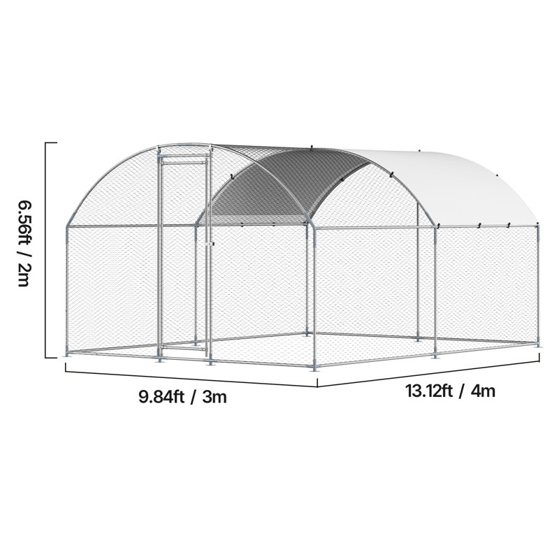 Chicken Coop with Chicken Run, 200cm H x 400cm W x 300cm D