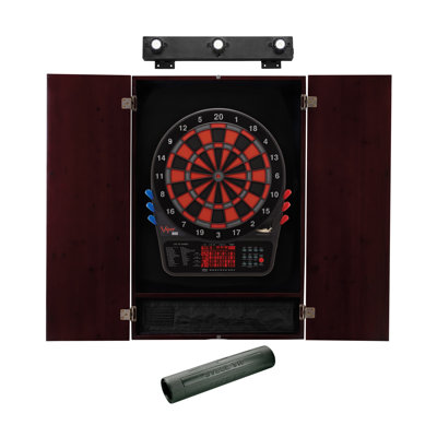 Jeu de fléchettes électronique Viper 800, armoire Metropolitan, jeu de fléchettes et jeu de fléchettes Shadow Buster avec finition acajou