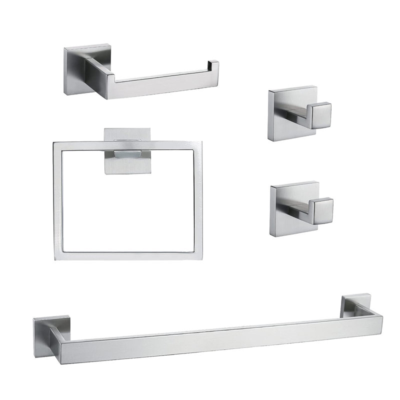 5 - Piece Bathroom Hardware Set, Brushed Nickel