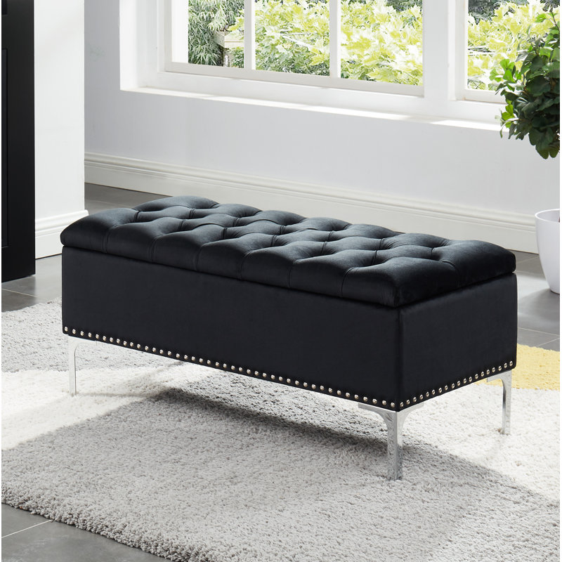 Banc de rangement Carmel Barrie, Noir