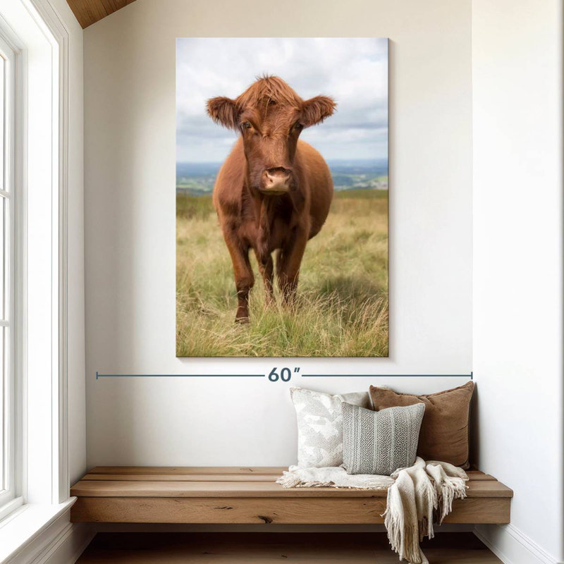 Vache de campagne anglaise brun Brampt, H 51 po x l 34 po